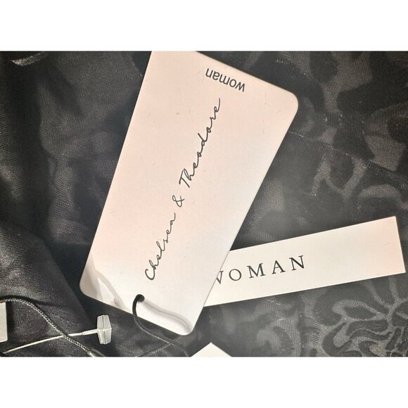 NWT Chelsea & Theodore Black Burnout Velvet L/S Top Sz 3X Witchy Goth Whimsigoth - Picture 7 of 9